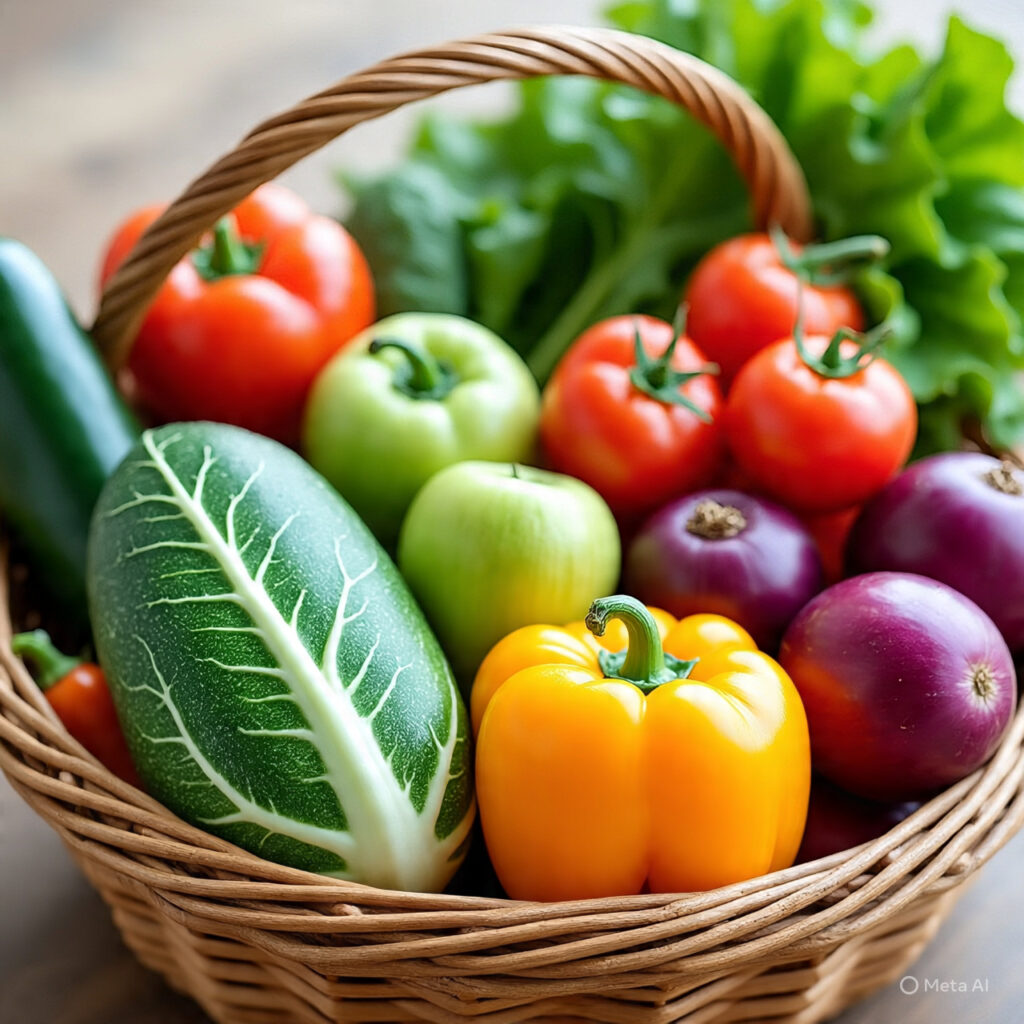 Healthy diet for kids colorful vegetables